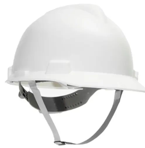 Capacete MSA V-Gard Completo com Suspensão Push-Key e Jugular | CA 00498