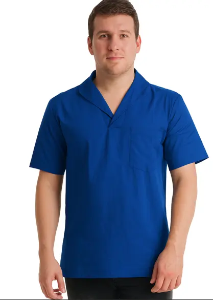 Uniforme Personalizado | Camisa Profissional em Brim I Manga Curta I Gola Italiana