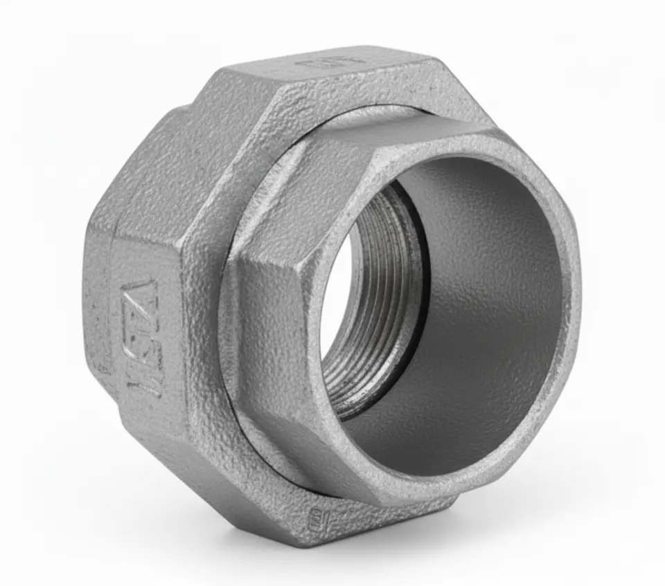 União Galvanizada com Assento Cônico em Bronze