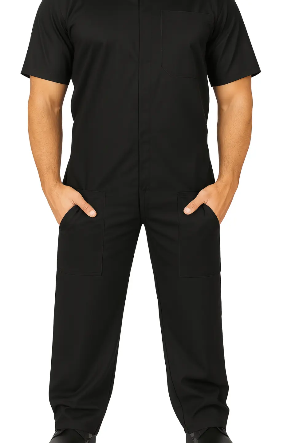 Uniforme Personalizado | Macacão Profissional em Brim Manga Curta