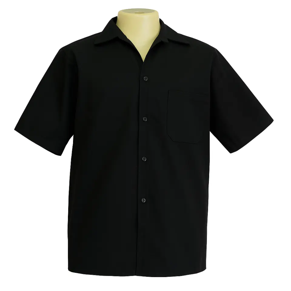 Uniforme Personalizado | Camisa Profissional em Brim Aberta Manga Curta