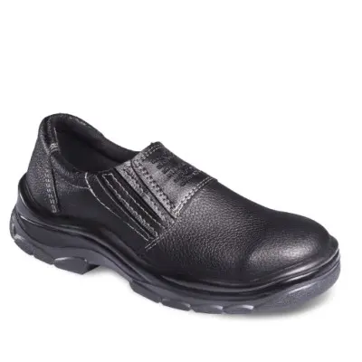 Sapato IDOL 800-BP Couro Elastic Preto Bico PVC