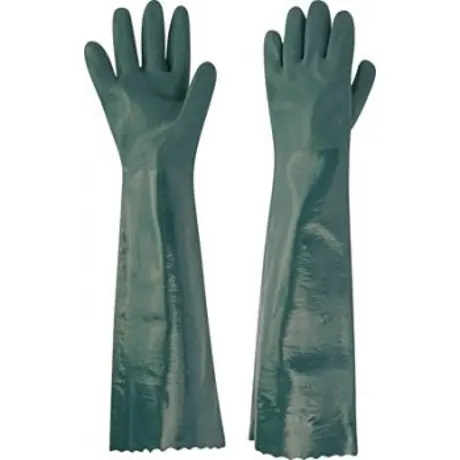 Luva PVC Forrada Jundtex 36cm – Palma Áspera e Cano Longo