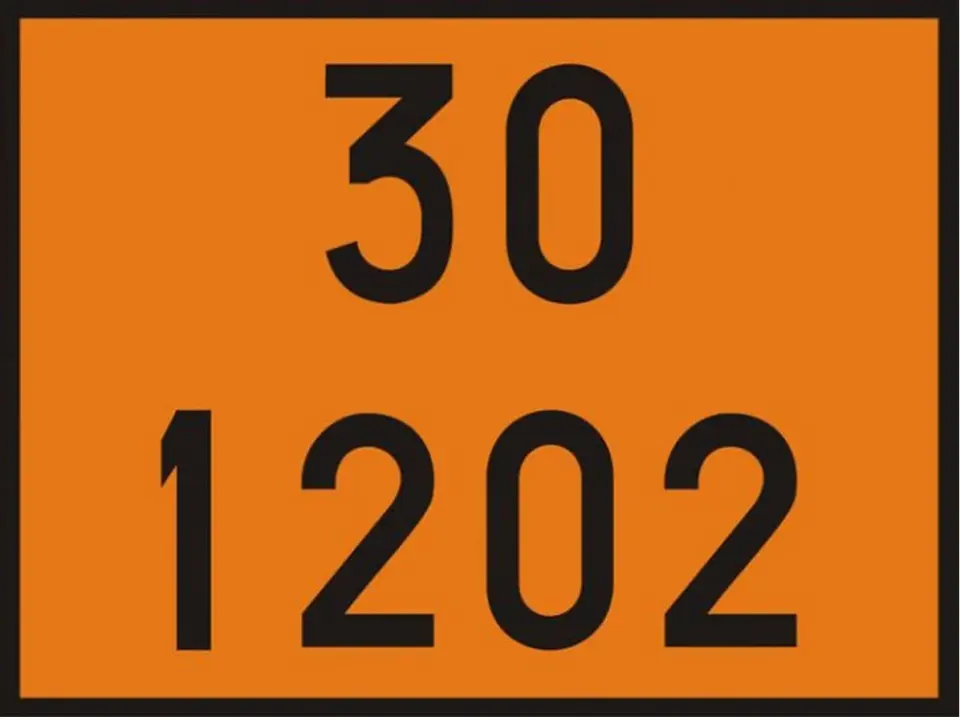 Placa ONU 30/1202 para Transporte de Óleo Diesel – 30×40 cm