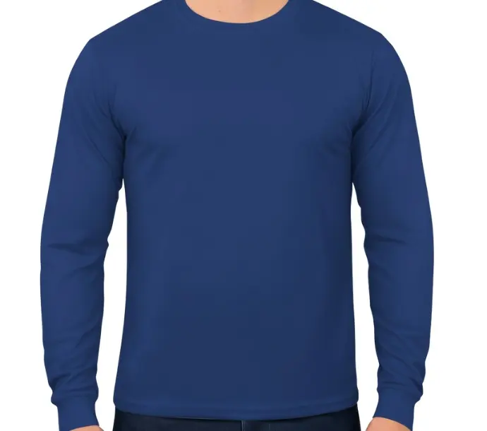 Camiseta de Malha Fria | Manga Longa | Azul Royal