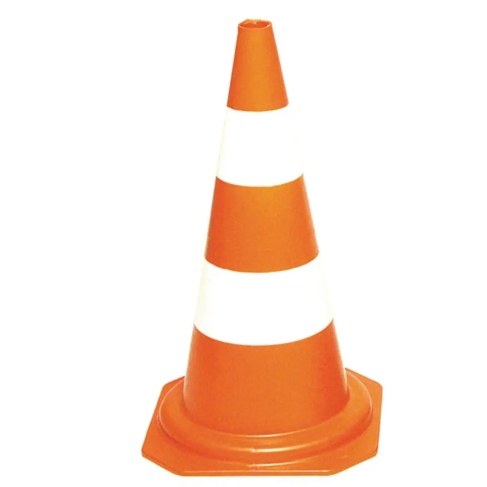 Cone Laranja e branco – 50cm – Plastcor