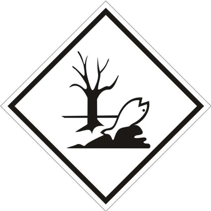 Placa de Sinalização Perigo ao Meio Ambiente – 25×25 cm