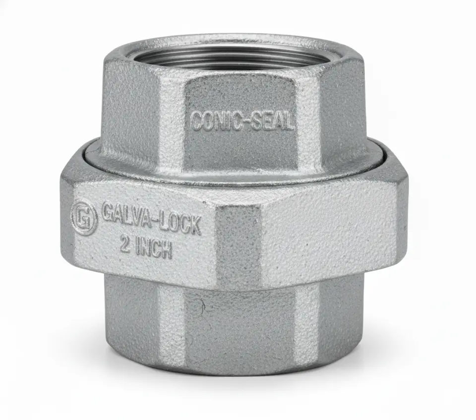 União Galvanizada com Assento Plano Galvanizado