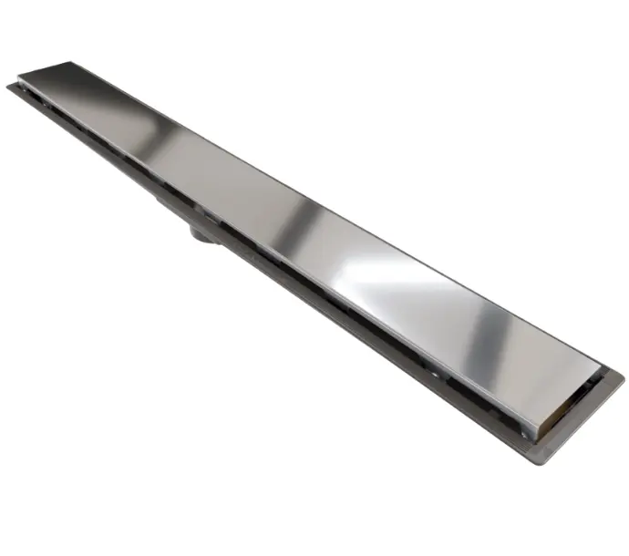 Ralo Linear PVC Sifonado 75 cm – Saída Central Polido