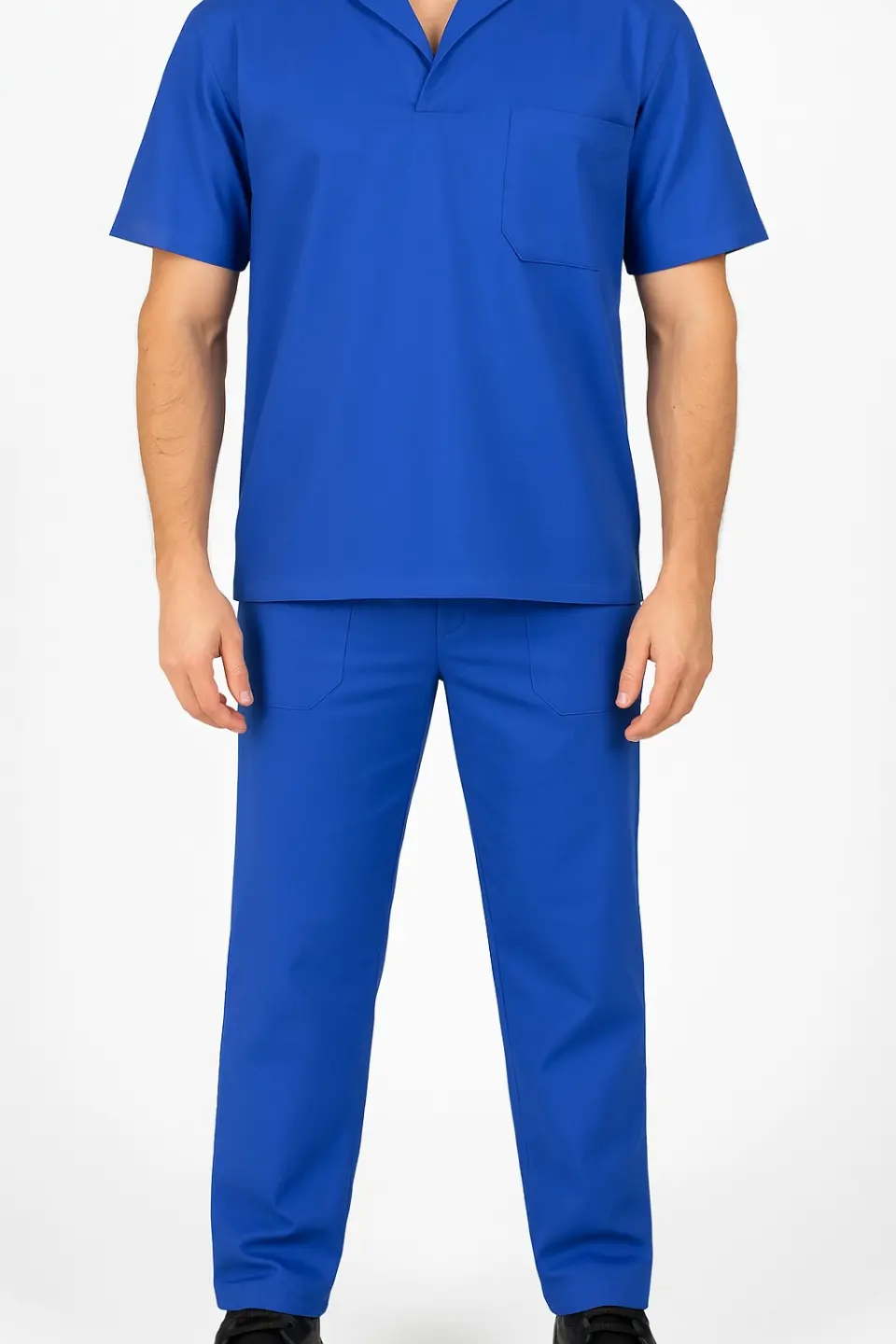 Uniforme Personalizado | Conjunto de Brim Profissional | Calça e Camisa Gola Italiana I Manga Curta